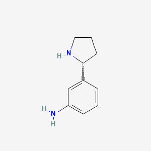 molecular formula C10H14N2 B3204503 3-((2R)Pyrrolidin-2-yl)phenylamine CAS No. 1037082-92-0
