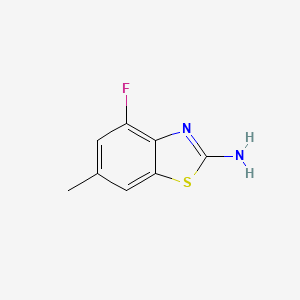 molecular formula C8H7FN2S B3204579 2-Benzothiazolamine, 4-fluoro-6-methyl- CAS No. 1038729-36-0