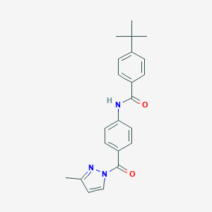 4-tert-butyl-N-{4-[(3-methyl-1H-pyrazol-1-yl)carbonyl]phenyl}benzamide