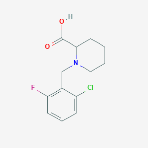 molecular formula C13H15ClFNO2 B3204602 1-(2-Chloro-6-fluoro-benzyl)-piperidine-2-carboxylic acid CAS No. 1039264-43-1