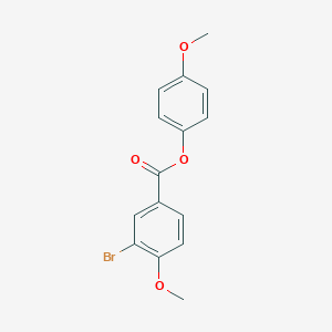 molecular formula C15H13BrO4 B320462 4-Methoxyphenyl 3-bromo-4-methoxybenzoate 