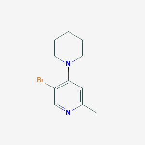 molecular formula C11H15BrN2 B3204627 5-Bromo-2-methyl-4-(piperidin-1-yl)pyridine CAS No. 103971-18-2