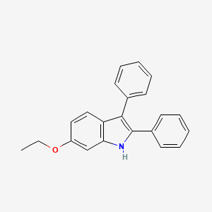 molecular formula C22H19NO B3204647 6-Ethoxy-2,3-diphenyl-1H-indole CAS No. 103973-38-2