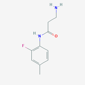 molecular formula C10H13FN2O B3204661 3-Amino-N-(2-fluoro-4-methylphenyl)propanamide CAS No. 1039837-59-6