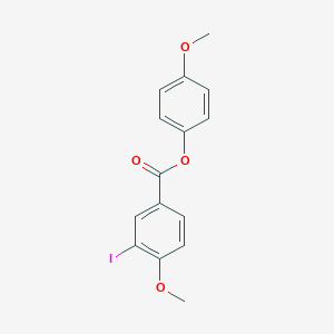 molecular formula C15H13IO4 B320467 4-Methoxyphenyl 3-iodo-4-methoxybenzoate 