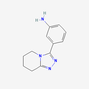 molecular formula C12H14N4 B3204679 3-(5,6,7,8-Tetrahydro-[1,2,4]triazolo[4,3-a]pyridin-3-yl)aniline CAS No. 1039975-28-4