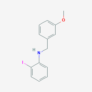 molecular formula C14H14INO B3204690 2-iodo-N-[(3-methoxyphenyl)methyl]aniline CAS No. 1040017-70-6