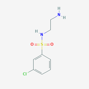molecular formula C8H11ClN2O2S B3204713 N-(2-aminoethyl)-3-chlorobenzene-1-sulfonamide CAS No. 1040041-03-9