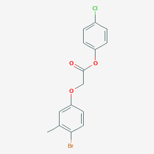 molecular formula C15H12BrClO3 B320473 4-Chlorophenyl (4-bromo-3-methylphenoxy)acetate 