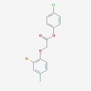 molecular formula C15H12BrClO3 B320474 4-Chlorophenyl (2-bromo-4-methylphenoxy)acetate 