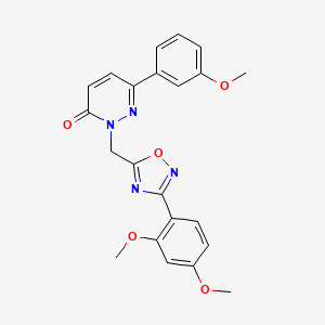 molecular formula C22H20N4O5 B3204752 2-((3-(2,4-dimethoxyphenyl)-1,2,4-oxadiazol-5-yl)methyl)-6-(3-methoxyphenyl)pyridazin-3(2H)-one CAS No. 1040631-54-6