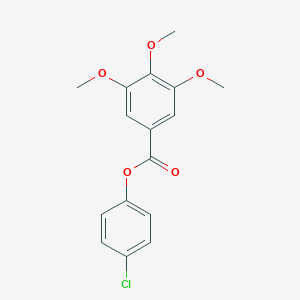molecular formula C16H15ClO5 B320477 4-Chlorophenyl 3,4,5-trimethoxybenzoate 
