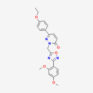 molecular formula C23H22N4O5 B3204774 2-((3-(2,4-dimethoxyphenyl)-1,2,4-oxadiazol-5-yl)methyl)-6-(4-ethoxyphenyl)pyridazin-3(2H)-one CAS No. 1040631-66-0