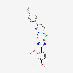 molecular formula C22H20N4O5 B3204789 2-((3-(2,4-dimethoxyphenyl)-1,2,4-oxadiazol-5-yl)methyl)-6-(4-methoxyphenyl)pyridazin-3(2H)-one CAS No. 1040631-79-5