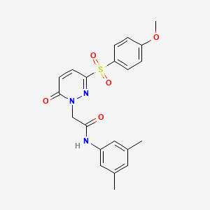 molecular formula C21H21N3O5S B3204804 N-(3,5-dimethylphenyl)-2-(3-((4-methoxyphenyl)sulfonyl)-6-oxopyridazin-1(6H)-yl)acetamide CAS No. 1040633-67-7
