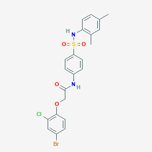 2-(4-bromo-2-chlorophenoxy)-N-{4-[(2,4-dimethylanilino)sulfonyl]phenyl}acetamide