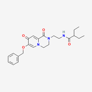 molecular formula C23H29N3O4 B3204815 N-(2-(7-(benzyloxy)-1,8-dioxo-3,4-dihydro-1H-pyrido[1,2-a]pyrazin-2(8H)-yl)ethyl)-2-ethylbutanamide CAS No. 1040634-03-4