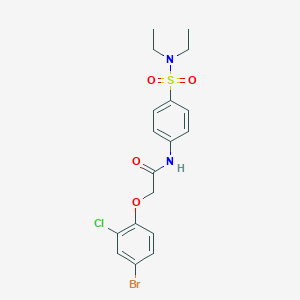 2-(4-bromo-2-chlorophenoxy)-N-[4-(diethylsulfamoyl)phenyl]acetamide