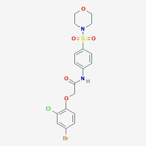molecular formula C18H18BrClN2O5S B320484 2-(4-bromo-2-chlorophenoxy)-N-[4-(4-morpholinylsulfonyl)phenyl]acetamide 