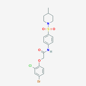 2-(4-bromo-2-chlorophenoxy)-N-{4-[(4-methylpiperidin-1-yl)sulfonyl]phenyl}acetamide