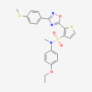 N-(4-ethoxyphenyl)-N-methyl-2-{3-[4-(methylsulfanyl)phenyl]-1,2,4-oxadiazol-5-yl}thiophene-3-sulfonamide