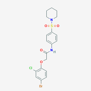 2-(4-bromo-2-chlorophenoxy)-N-[4-(piperidin-1-ylsulfonyl)phenyl]acetamide