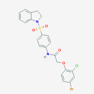 2-(4-bromo-2-chlorophenoxy)-N-[4-(2,3-dihydro-1H-indol-1-ylsulfonyl)phenyl]acetamide