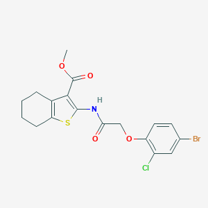 Methyl 2-{[(4-bromo-2-chlorophenoxy)acetyl]amino}-4,5,6,7-tetrahydro-1-benzothiophene-3-carboxylate