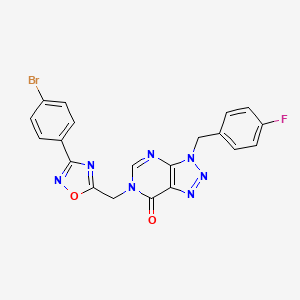 6-{[3-(4-bromophenyl)-1,2,4-oxadiazol-5-yl]methyl}-3-[(4-fluorophenyl)methyl]-3H,6H,7H-[1,2,3]triazolo[4,5-d]pyrimidin-7-one