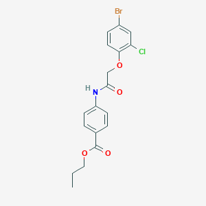 Propyl 4-{[(4-bromo-2-chlorophenoxy)acetyl]amino}benzoate