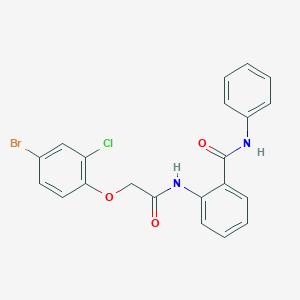 2-{[(4-bromo-2-chlorophenoxy)acetyl]amino}-N-phenylbenzamide