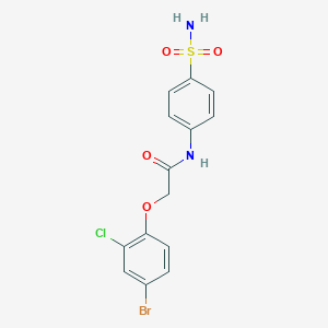 2-(4-bromo-2-chlorophenoxy)-N-(4-sulfamoylphenyl)acetamide