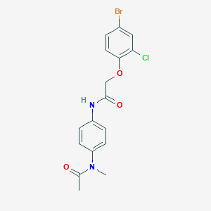 N-{4-[acetyl(methyl)amino]phenyl}-2-(4-bromo-2-chlorophenoxy)acetamide