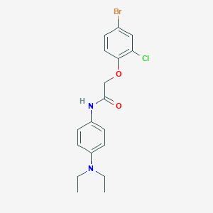 molecular formula C18H20BrClN2O2 B320495 2-(4-bromo-2-chlorophenoxy)-N-[4-(diethylamino)phenyl]acetamide 