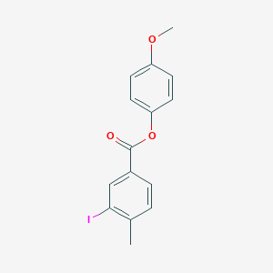 molecular formula C15H13IO3 B320496 4-Methoxyphenyl 3-iodo-4-methylbenzoate 