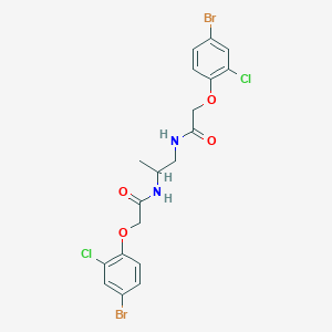 molecular formula C19H18Br2Cl2N2O4 B320498 2-(4-bromo-2-chlorophenoxy)-N-(2-{[(4-bromo-2-chlorophenoxy)acetyl]amino}-1-methylethyl)acetamide 