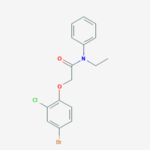 molecular formula C16H15BrClNO2 B320500 2-(4-bromo-2-chlorophenoxy)-N-ethyl-N-phenylacetamide 