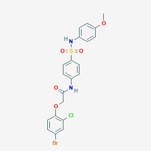 molecular formula C21H18BrClN2O5S B320503 2-(4-bromo-2-chlorophenoxy)-N-{4-[(4-methoxyanilino)sulfonyl]phenyl}acetamide 