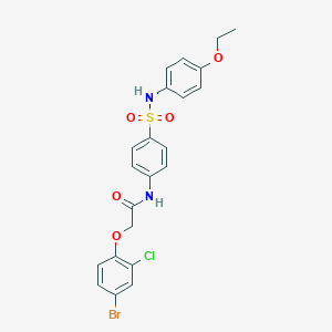 2-(4-bromo-2-chlorophenoxy)-N-{4-[(4-ethoxyanilino)sulfonyl]phenyl}acetamide