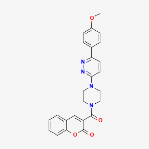 molecular formula C25H22N4O4 B3205059 3-(4-(6-(4-methoxyphenyl)pyridazin-3-yl)piperazine-1-carbonyl)-2H-chromen-2-one CAS No. 1040639-59-5