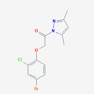 2-(4-bromo-2-chlorophenoxy)-1-(3,5-dimethyl-1H-pyrazol-1-yl)ethanone