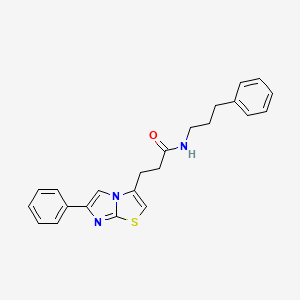 molecular formula C23H23N3OS B3205311 3-(6-phenylimidazo[2,1-b]thiazol-3-yl)-N-(3-phenylpropyl)propanamide CAS No. 1040643-27-3