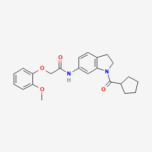 N-(1-(cyclopentanecarbonyl)indolin-6-yl)-2-(2-methoxyphenoxy)acetamide