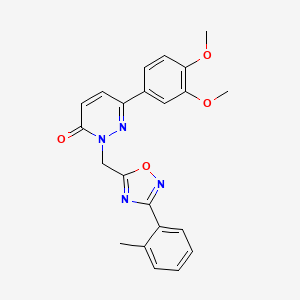 6-(3,4-dimethoxyphenyl)-2-((3-(o-tolyl)-1,2,4-oxadiazol-5-yl)methyl)pyridazin-3(2H)-one