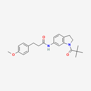 molecular formula C23H28N2O3 B3205349 3-(4-methoxyphenyl)-N-(1-pivaloylindolin-6-yl)propanamide CAS No. 1040643-66-0