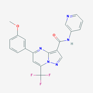 molecular formula C20H14F3N5O2 B320537 5-(3-methoxyphenyl)-N-(3-pyridinyl)-7-(trifluoromethyl)pyrazolo[1,5-a]pyrimidine-3-carboxamide 