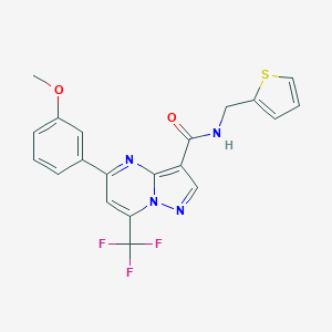 molecular formula C20H15F3N4O2S B320539 5-(3-methoxyphenyl)-N-(2-thienylmethyl)-7-(trifluoromethyl)pyrazolo[1,5-a]pyrimidine-3-carboxamide 