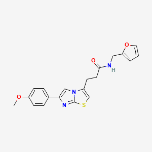 molecular formula C20H19N3O3S B3205403 N-(furan-2-ylmethyl)-3-(6-(4-methoxyphenyl)imidazo[2,1-b]thiazol-3-yl)propanamide CAS No. 1040644-64-1