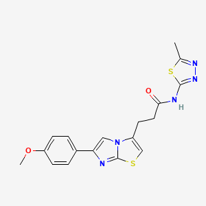 3-(6-(4-methoxyphenyl)imidazo[2,1-b]thiazol-3-yl)-N-(5-methyl-1,3,4-thiadiazol-2-yl)propanamide