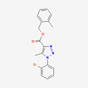 molecular formula C18H16BrN3O2 B3205463 2-methylbenzyl 1-(2-bromophenyl)-5-methyl-1H-1,2,3-triazole-4-carboxylate CAS No. 1040645-61-1